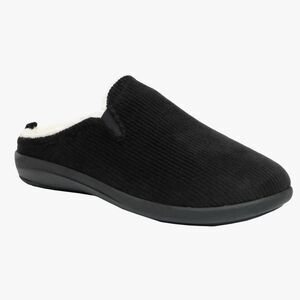REVITALIGN Men's Dundee Corduroy Slipper Black Size  12 NWT
